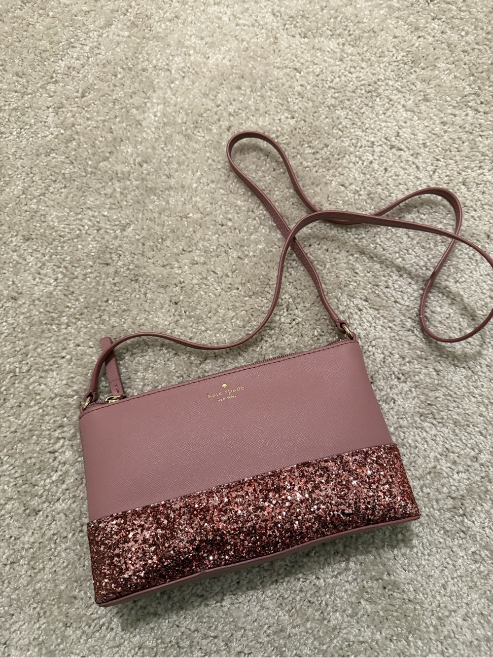Kate Spade Pink Glitter Crossbody Bag NWOT
